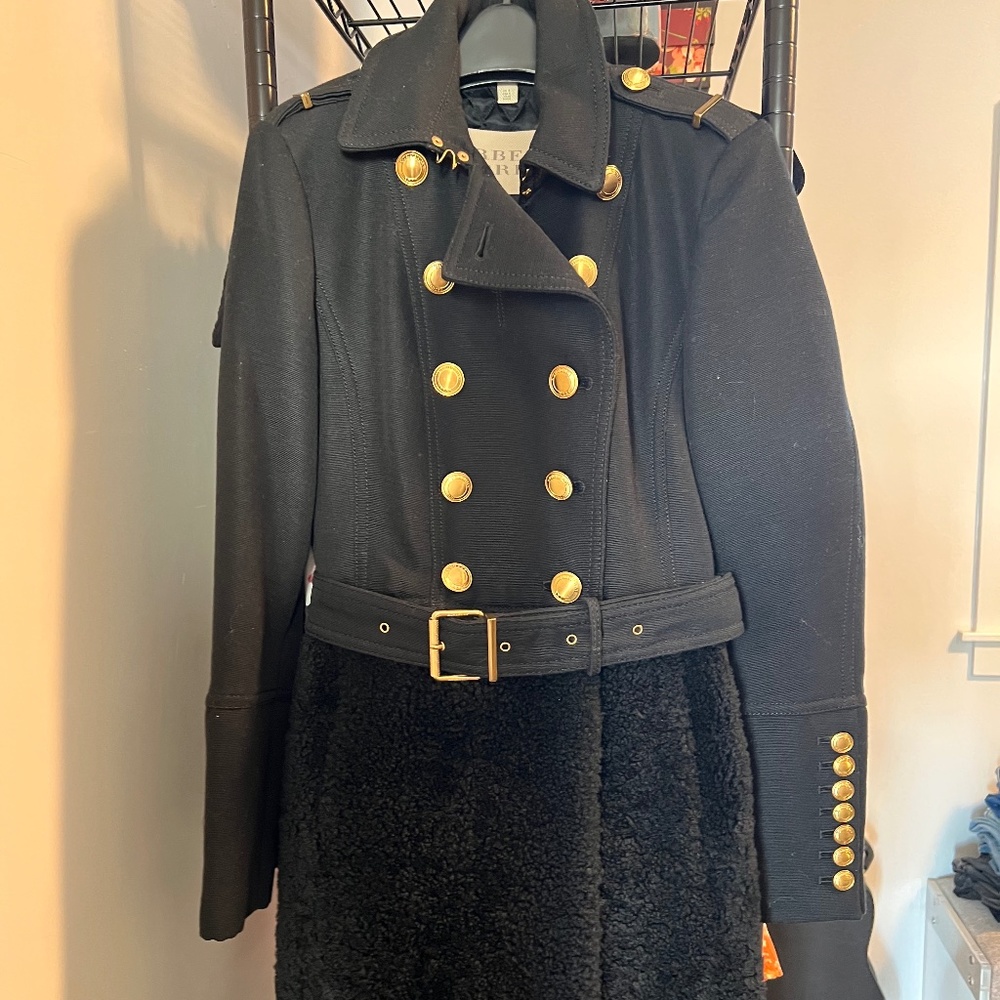 Burberry Brit Shearling Trench Coat